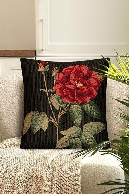 Наволочка декоративная из гобелена с принтом Цветы Le Gobelin 750₽