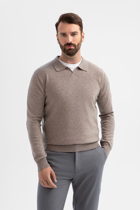 Джемпер поло из шерсти и кашемира 0₽
