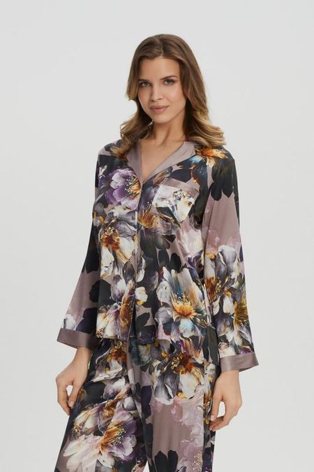 Рубашка пижамная шелковая с принтом MARC ANDRE 10192₽