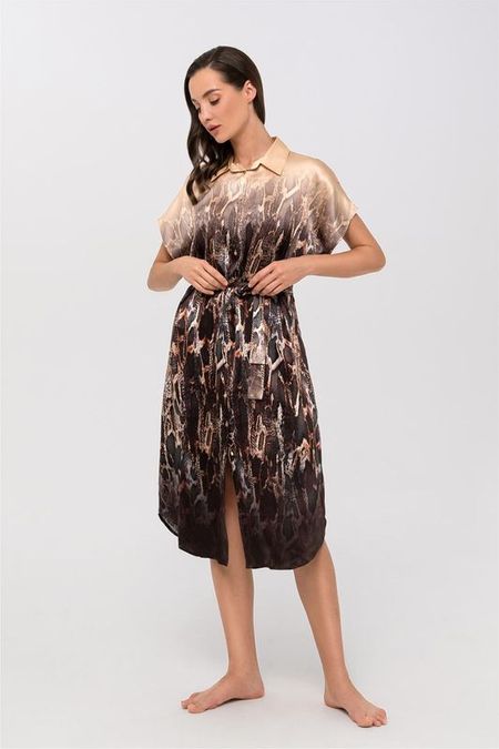 Платье-рубашка шелковая с принтом MARC ANDRE 16192₽