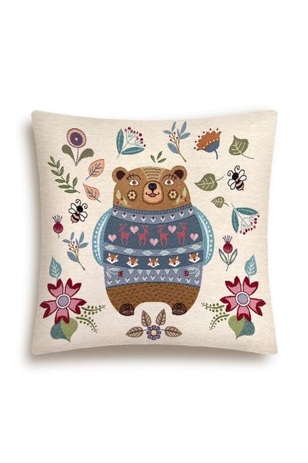 Наволочка декоративная из гобелена с принтом Сказочный лес Le Gobelin 750₽