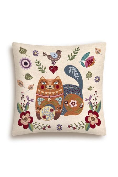 Наволочка декоративная из гобелена с принтом Сказочный лес Le Gobelin 750₽