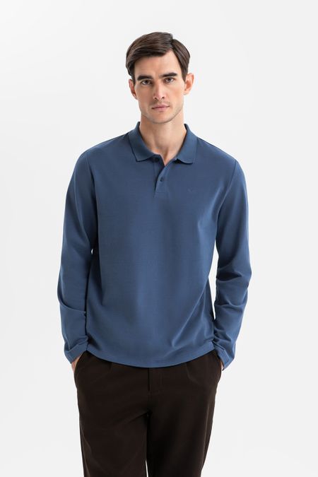 Лонгслив поло из хлопка 0₽