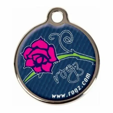 Rogz табличка на ошейник металл IDM20BR голубая с красным 369₽