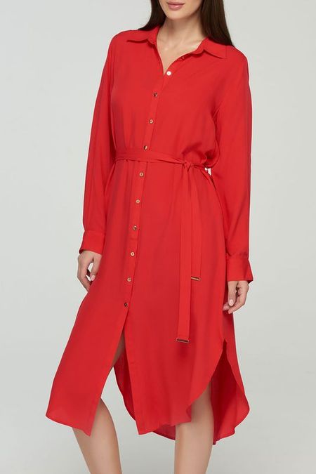 Платье-рубашка из вискозы с поясом MARC ANDRE 8490₽