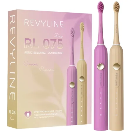 Набор зубных щеток Revyline Revyline RL 075 DUO РозовыйБежевый 8990₽