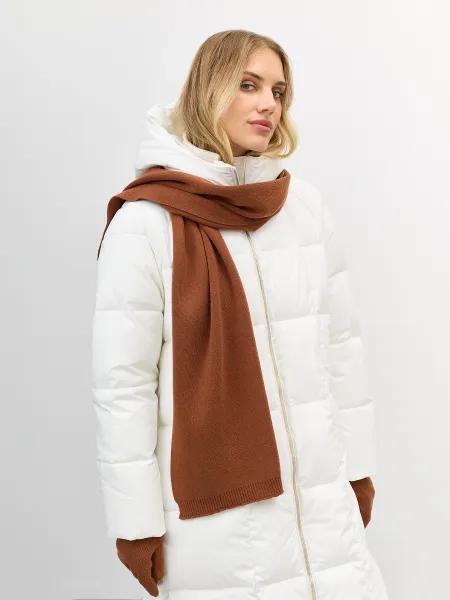 Терракотовый шарф из смесовой вискозы SAVAGE 2599₽