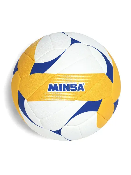 Волейбольный мяч minsa vb500 dms, машинная сшивка, 18 панелей, размер 5
