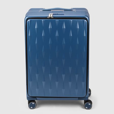 Чемодан Smarter Luggage из поликарбоната, размер 20, синий 36х25х57 см