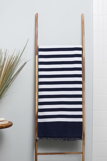 Полотенце хлопковое в полоску Stripes Blue COINCASA 3217₽