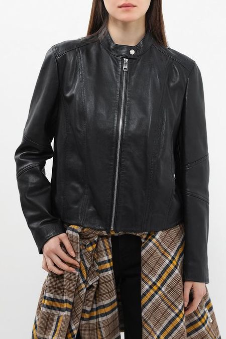 Куртка кожаная прямого кроя BOSS 29990₽