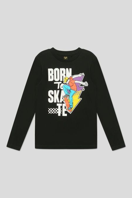 Лонгслив хлопковый с принтом OVS 830₽