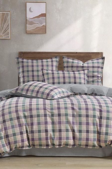 Комплект постельного белья из сатина в клетку Sofi De MarkO 18410₽