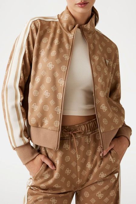 Толстовка на молнии с тесьмой и принтом Guess 11617₽