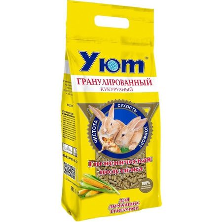 Уют подстилка гигиеническая для взрослых грызунов кукурузный - 9 л 133₽