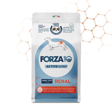 Forza10 Aсtive Line Renal для собак миниатюрных пород при заболеваниях почек и сердечно-сосудистой системы с рыбой - 15 кг 4410₽