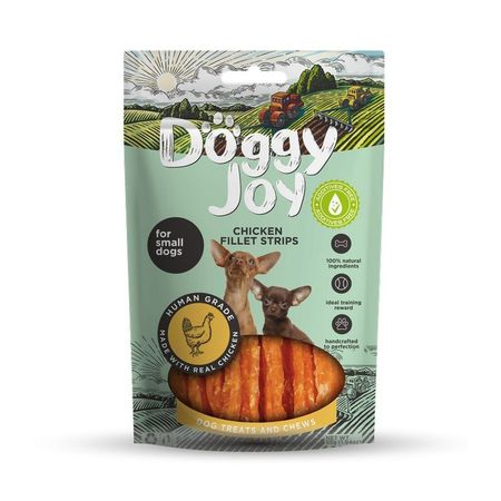 Doggy Joy лакомство для собак мелких пород полоски из КУРИНОГО ФИЛЕ - 55 г 196₽