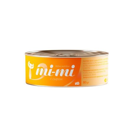 Mi-Mi влажный корм для кошек, c сыром, в консервах - 80 г