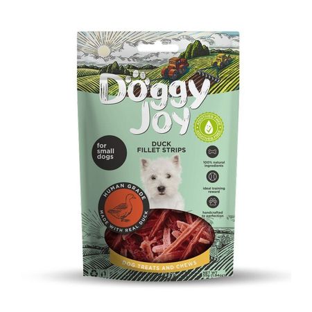 Doggy Joy лакомство для собак мелких пород, полоски из УТИНОГО ФИЛЕ - 55 г