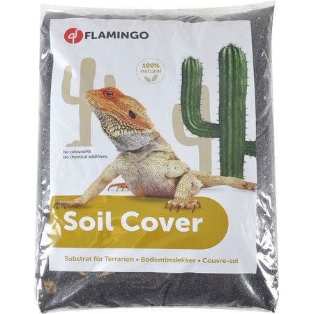 Flamingo песок для террариума зерно 04-08мм чёрный 4 кг 4 кг 783₽