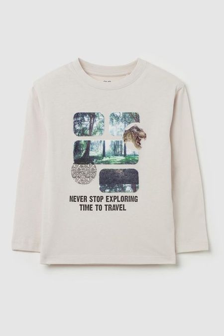 Лонгслив хлопковый с принтом OVS 1040₽