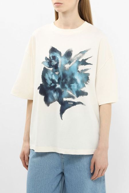 Футболка хлопковая с принтом BOSS 6390₽