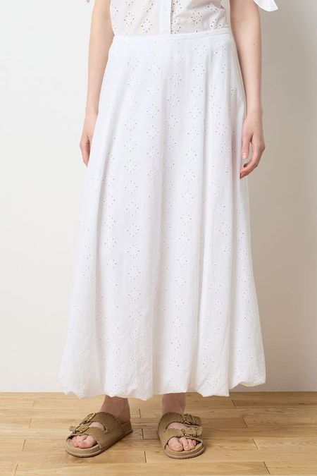 Юбка хлопковая расклешенная с шитьем OVS 7590₽