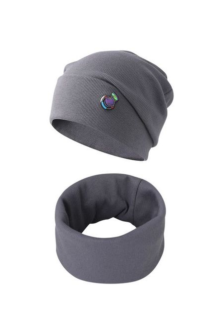 Комплект хлопковый из шапки-бини и шарфа-снуда Hatparad 2990₽