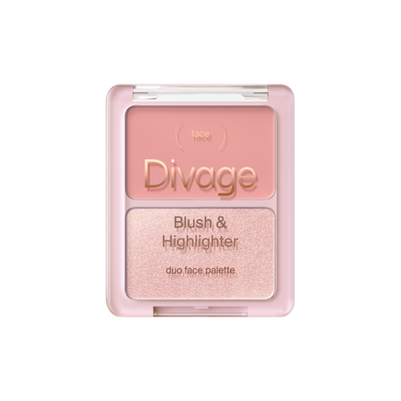 Палетка Divag Blush & Highlighter Duo Face Palette Ж д/лица тон 02 роз розовое золото