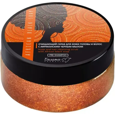 African Black Soap Скраб для кожи головы и волос Очищающий 200 г