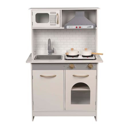 Кухня Lanson Toys деревянная белая с посудой световыми и звуковыми эффектами 7499₽