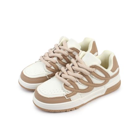 Полуботинки Pasito на шнуровке с декоративными цветными элементами бежевые 1995₽