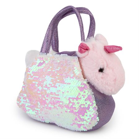 Единорог в сумочке с пайетками 18см 1199₽