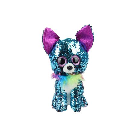 Игрушка мягкая Щенок лиловый в пайетках 20см 500₽