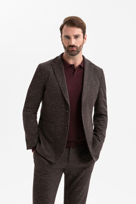 Пиджак однобортный с эффектом меланжа 0₽