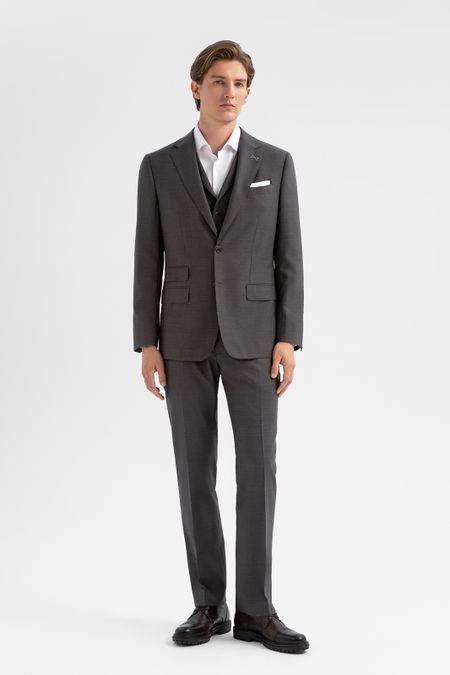 Брюки из шерсти и шелка с водоотталкивающей обработкой 0₽