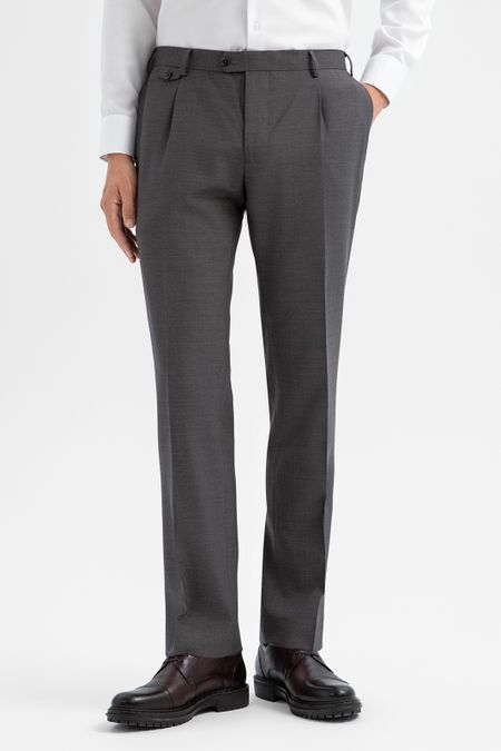 Брюки из шерсти и шелка с водоотталкивающей обработкой 0₽