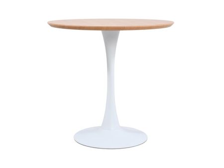 Кухонный стол divanru Тюлип 80 Древесный натуральныйБелый 12990₽