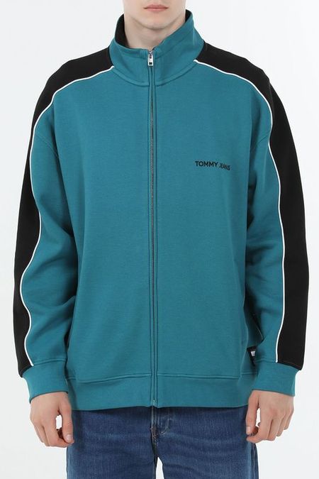 Толстовка хлопковая на молнии с высоким воротником Tommy Jeans 6392₽