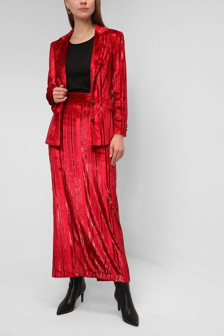 Прямая юбка макси из искусственного бархата Paola Ray 6995₽