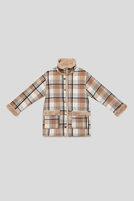 Пальто утепленное с меховой отделкой и карманами Mayoral 6153₽