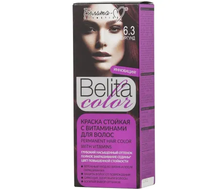 BIELITA COLOR тон №06.3 Бургунд с витаминами