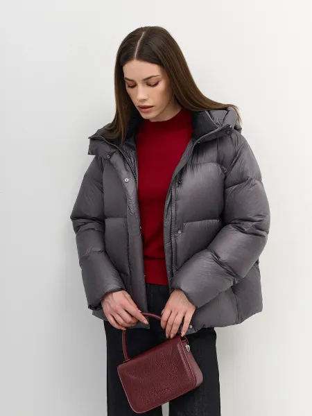 Укороченный пуховик с сатиновым блеском SAVAGE 15999₽
