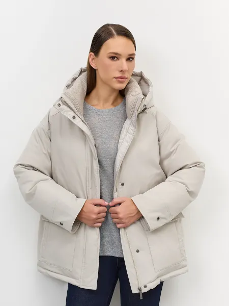 Минималистичная куртка с вязаным воротником SAVAGE 10399₽