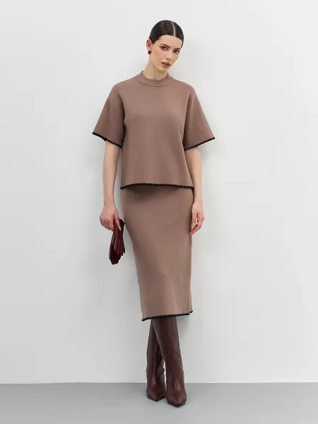 Юбка-карандаш с контрастным кантом SAVAGE 2799₽