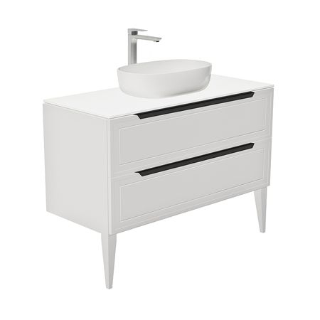 Тумба под раковину ЗОВ Севилья 100 S100W-KPW цвет Белый матовый 81284₽