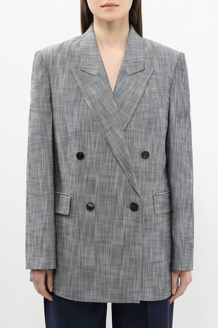 Пиджак двубортный прямого кроя BOSS 37848₽