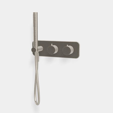 Смеситель для душа Fima Carlo Frattini Fimatherm F3149WX3SN с термостатом цвет Никель брашированный 110099₽