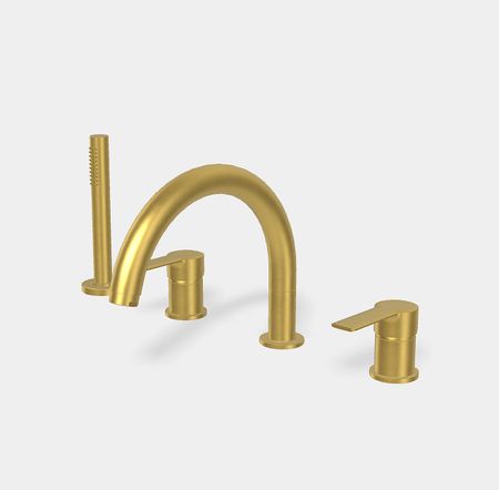 Смеситель на борт ванны Fima Carlo Frattini Mast F3144NOS цвет Золото брашированное 212465₽