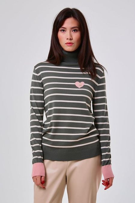 Водолазка с высоким воротником в полоску STERN 6772₽